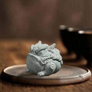 Tea pet dragon en sable vert