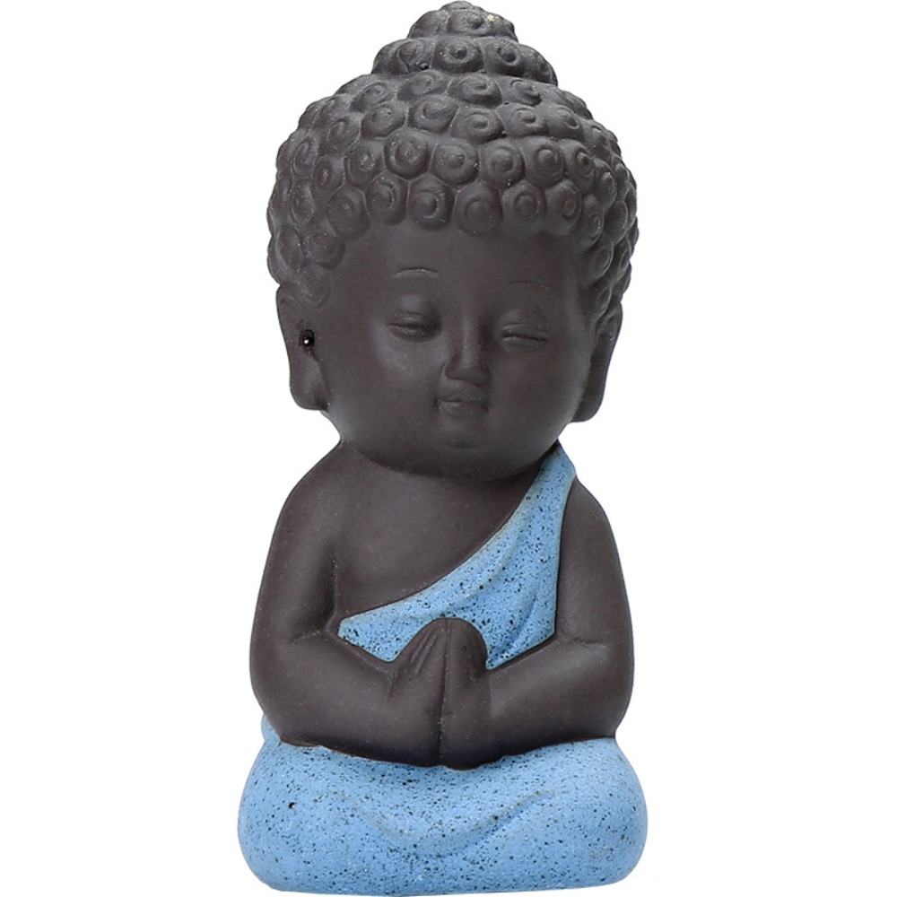 Figurines de moine pour plateau de thé