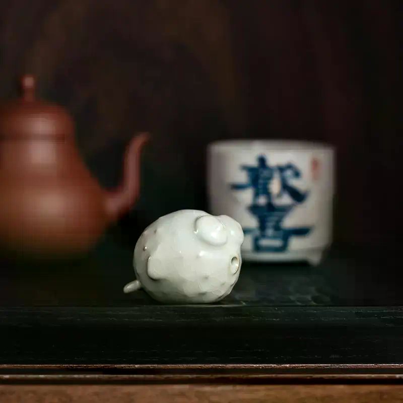 Tea pet poisson en céramique colorée