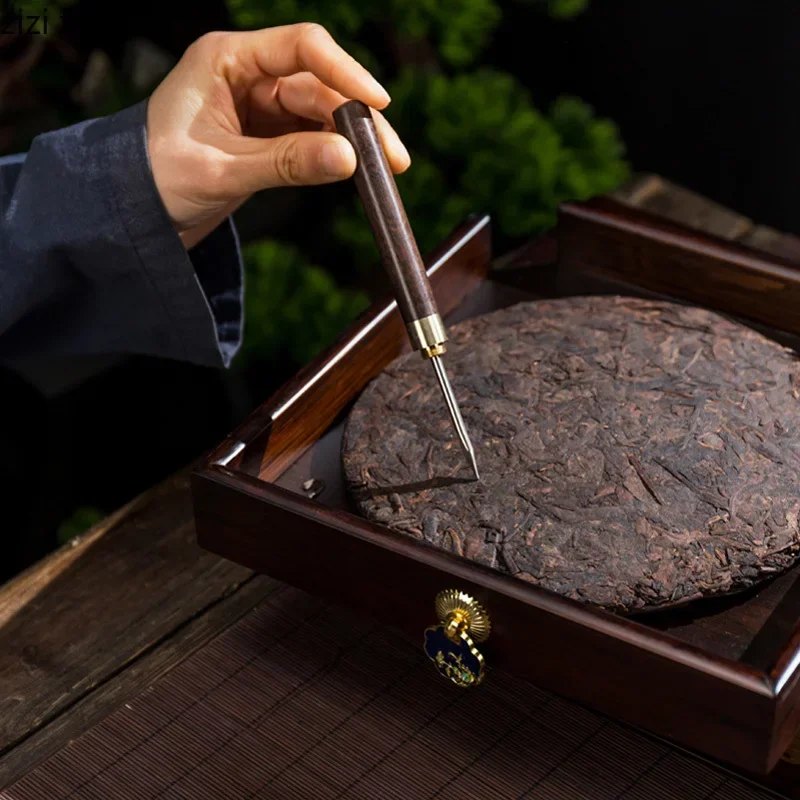 Tiroir de rangement en bambou pour galettes de thé