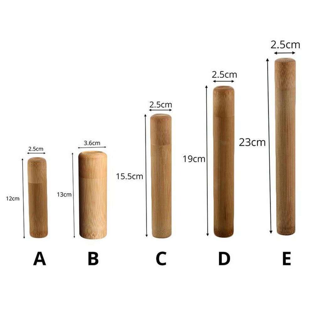 Formats des tubes en bambou naturel