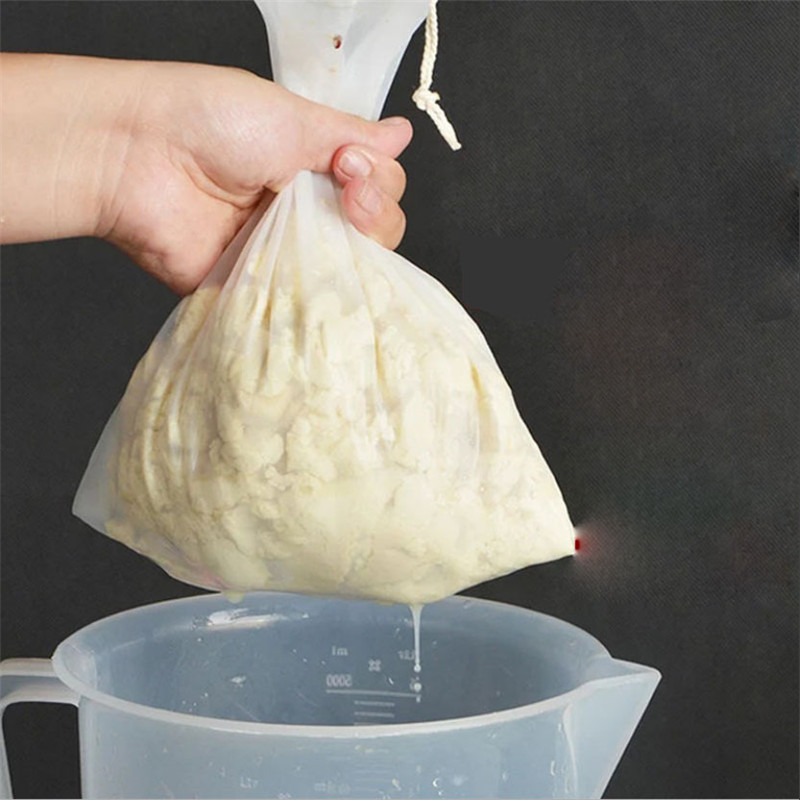 Filet filtrant en Nylon de qualité alimentaire, sachet filtrant réutilisable, filtre de cuisine en maille, pour thé, bière, lait, café, huile