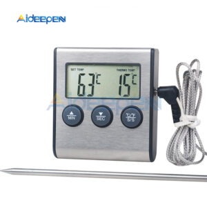 Therye.com-TP700 Mini Cuisson Numérique de Cuisine, Température des citrouille, Four, Barbecue, Fonction Minuterie avec Sonde en Acier Inoxydable