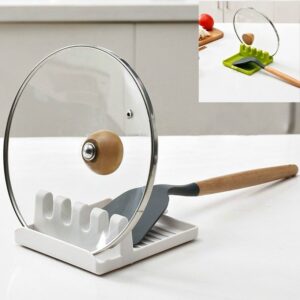 Porte-cuillères de cuisine, fourchette, spatule, étagère, organisateur, porte-baguettes en plastique, tampon de cuillères antidérapant