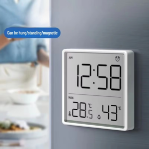 Nouveau thermomètre hygromètre multifonction, moniteur électronique automatique de température et d'humidité, horloge, outils de thermométrie domestique