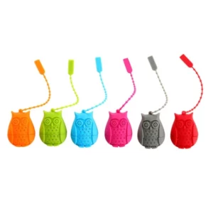 Sachets de Thé Réutilisables en Silicone avec Longue Corde, Mignon, Théière, Cuir oral elu, Passoire, T Ea Pound, Tasses de Standard