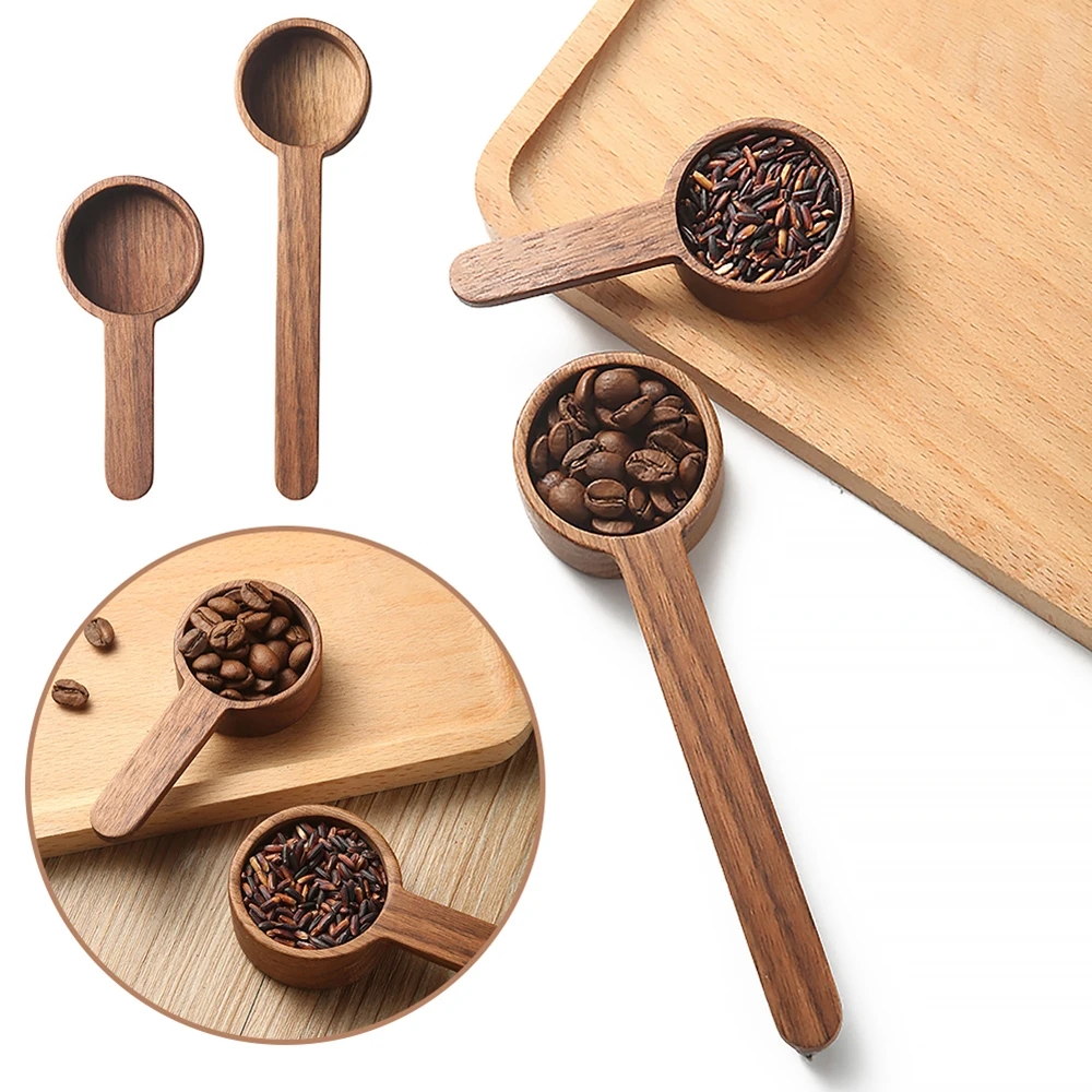 Ensemble de cuillères à mesurer en bois, cuillères à mesurer de cuisine, cuillère à thé, café, sucre, épices, outils de mesure pour la cuisine à la maison