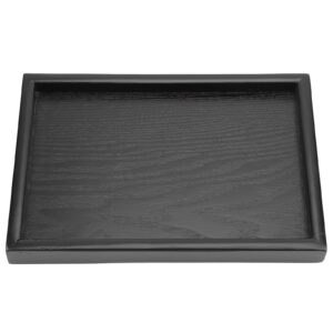 Plateau à thé en bois de forme rectangulaire, en bois massif, pour thé, café, collation, repas, plateau de service, assiette pour la maison, hôtels, Restaurants, cantines