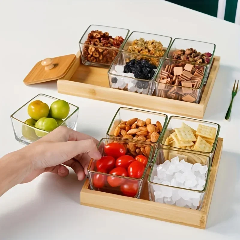 Assiette de service rectangulaire en bois, assiette à thé en bois, support pour fruits, stockage des aliments, fournitures de cuisine à domicile