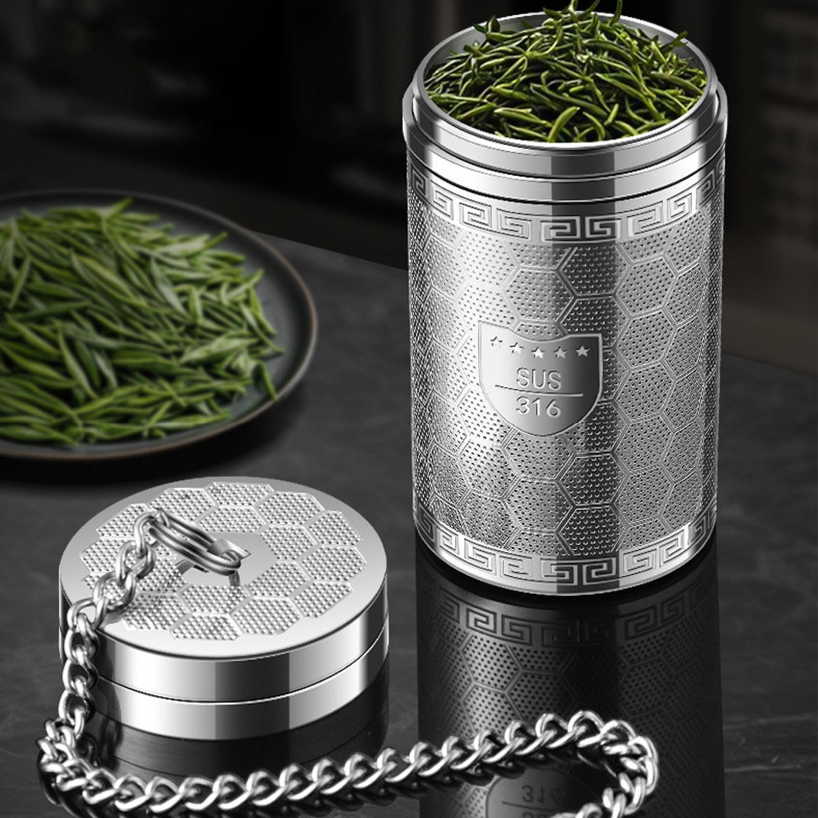 Infuseur à thé en acier inoxydable 316, avec couvercle fileté, passoire à thé à mailles fines, filtre à thé à feuilles mobiles, Bar de cuisine, outils pour café et thé