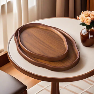 Plateau de service décoratif en bois pour Table basse et décoration de maison, plateau de fruits, plateaux de décoration, ustensiles de service, plats alimentaires, plateaux de ser
