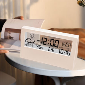 Thermomètre LED thermo-hygromètre multifonction horloge électronique température humidité mètre Station météo pour la maison avec alarme