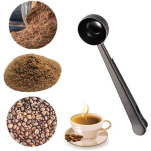 Clip de cuillère à café cuillère à soupe en acier inoxydable cuillère à café avec longue poignée pince de sac de scellage multifonction pour thé café