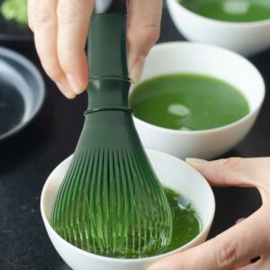 Brosses à thé vert Matcha, fouet Matcha traditionnel, fouet Matcha en résine réutilisable, Chasen, agitateur Matcha lavable au lave-vaisselle
