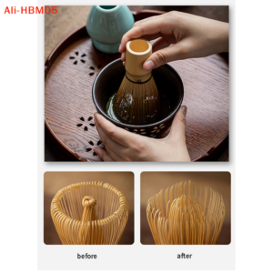 (HB05) Fouet à thé traditionnel, fouet à matcha, Chasen, compatible lave-vaisselle, agitateur à matcha, outil de préparation de poudre de thé vert matcha