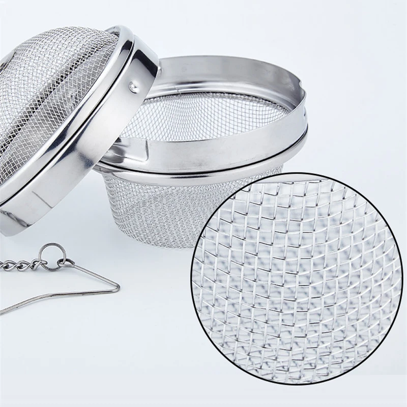 Infuseur à thé et sac d'assaisonnement en acier inoxydable, passoire boule à thé en maille, couvercle enchaîné, filtre à café, outils de cuisine